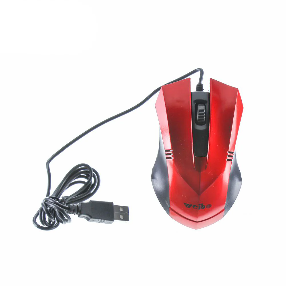 WEIBO Red Colour Gaming Optical Mouse - Image 6