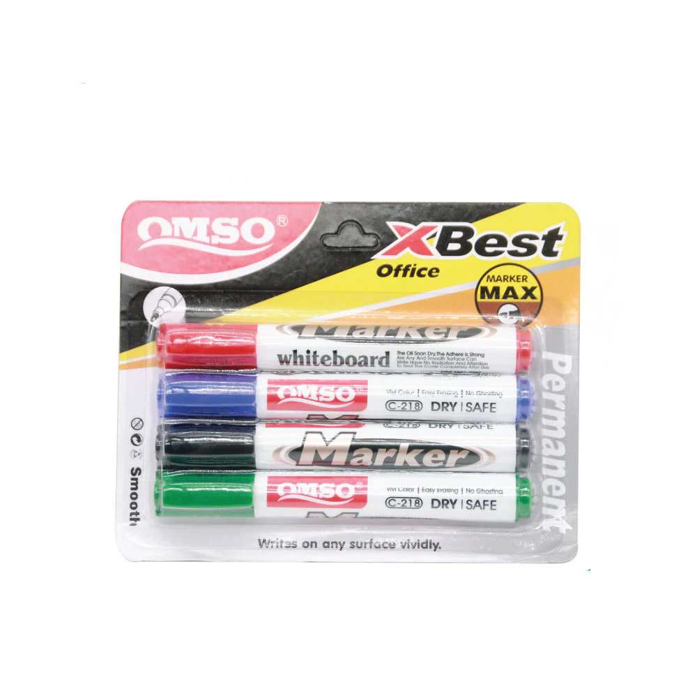 OMSO Whiteboard Marker Pen (4pcs) - Image 2