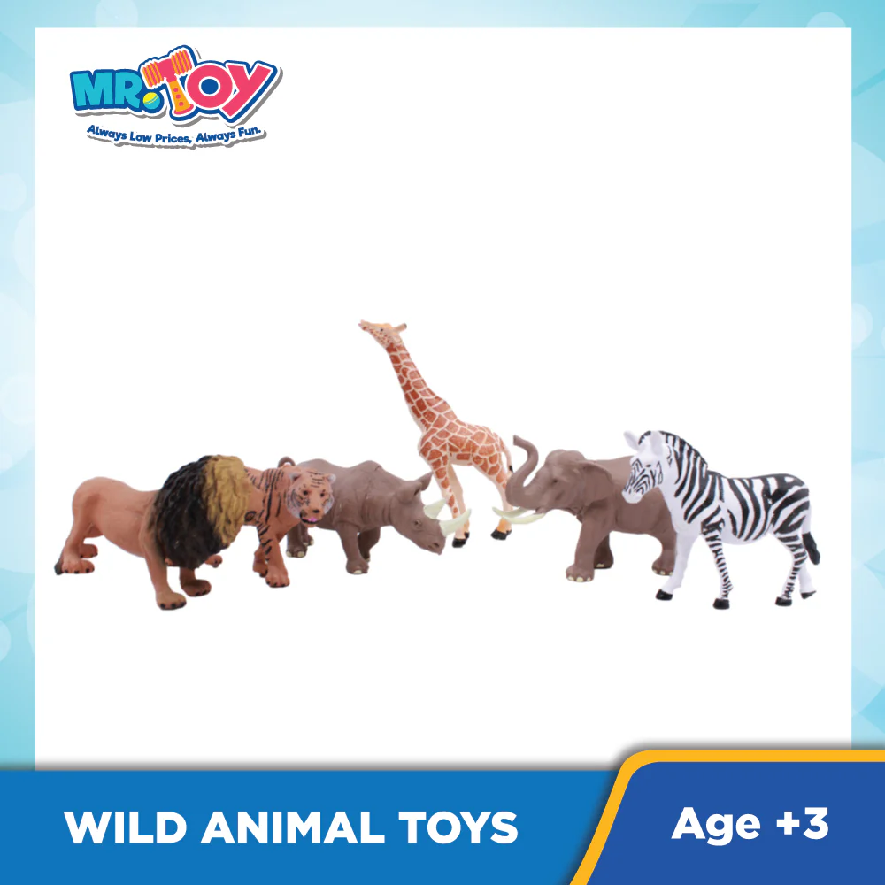 (MR. TOY) Wild Animal Toys 6Inch (6 Pcs) - Image 2