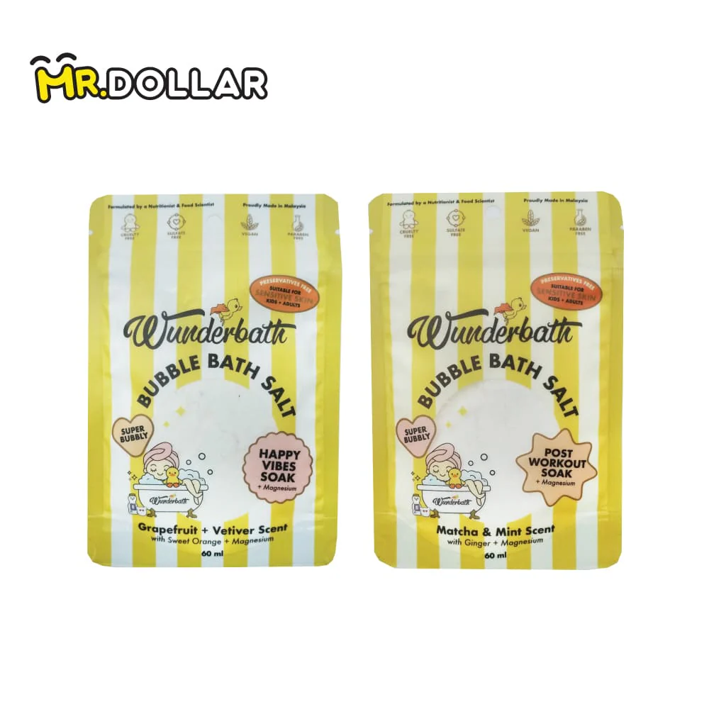 [Limited Edition] WUNDERBATH SLS-Free Bubble (60ml) - Post Workout / Happy / Beary Sleepy - Image 5
