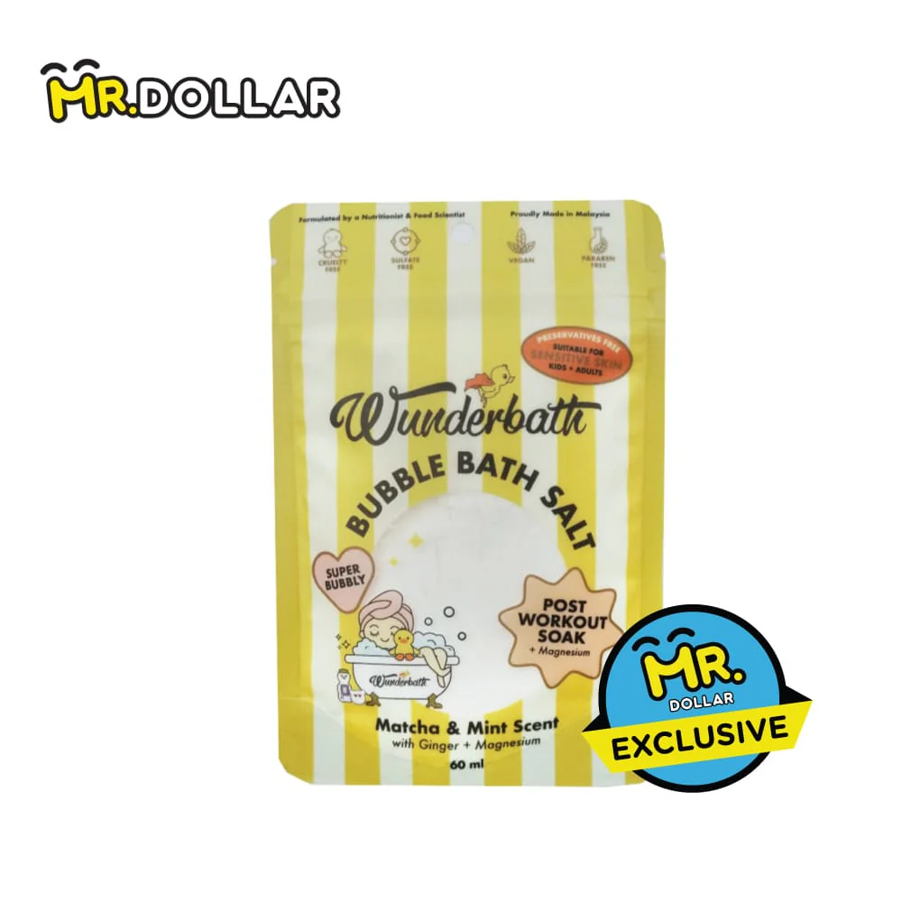 [Limited Edition] WUNDERBATH SLS-Free Bubble (60ml) - Post Workout / Happy / Beary Sleepy - Image 6