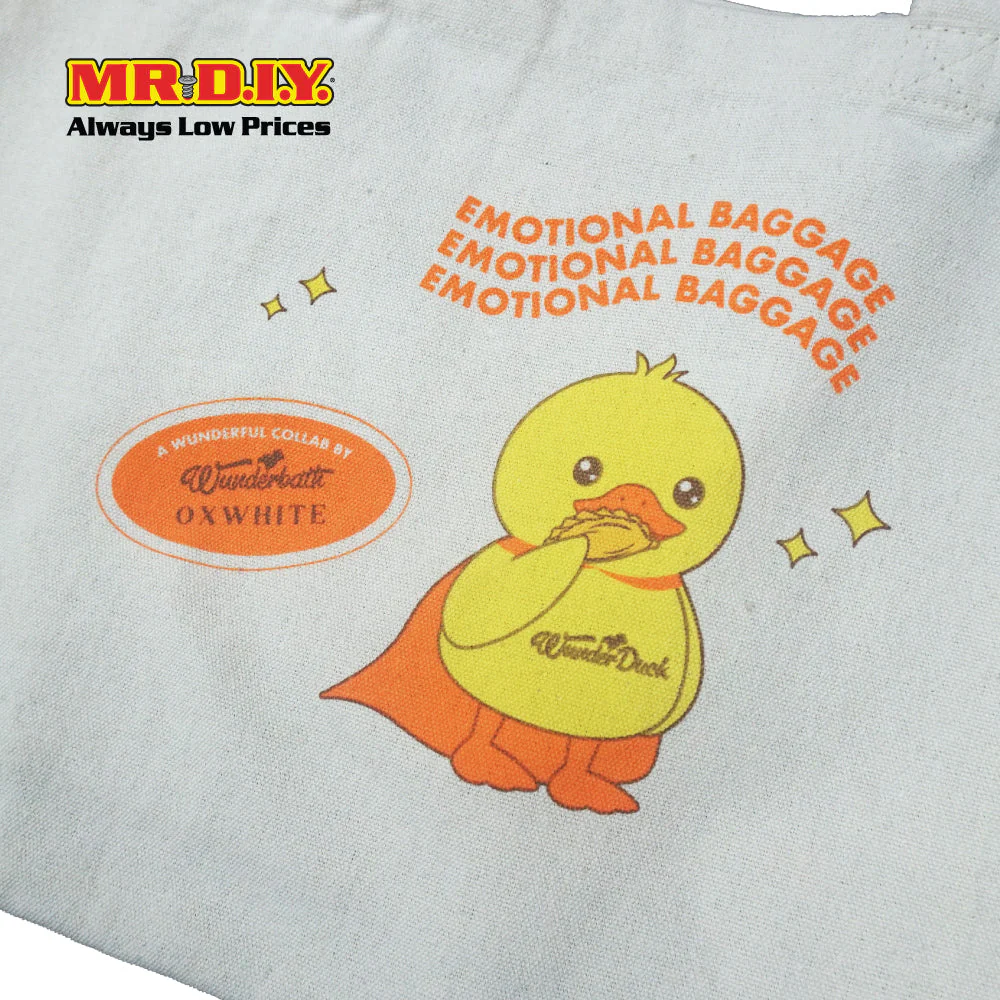 WUNDERBATH X OXWHITE Cotton Tote Bag Duck (L36cmxW29cm) - Image 3