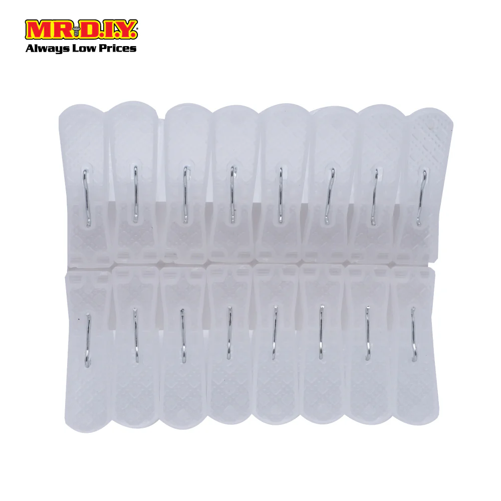 XS Clothes Peg - Translucent White (16pcs) - Image 3