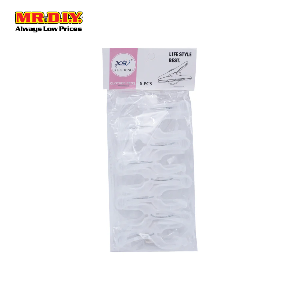XS Clothes Peg - Translucent White (8pcs) - Image 2