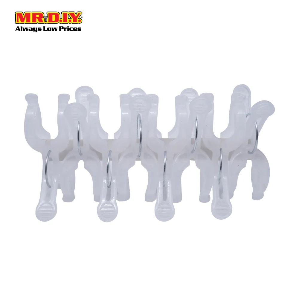 XS Clothes Peg - Translucent White (8pcs) - Image 3