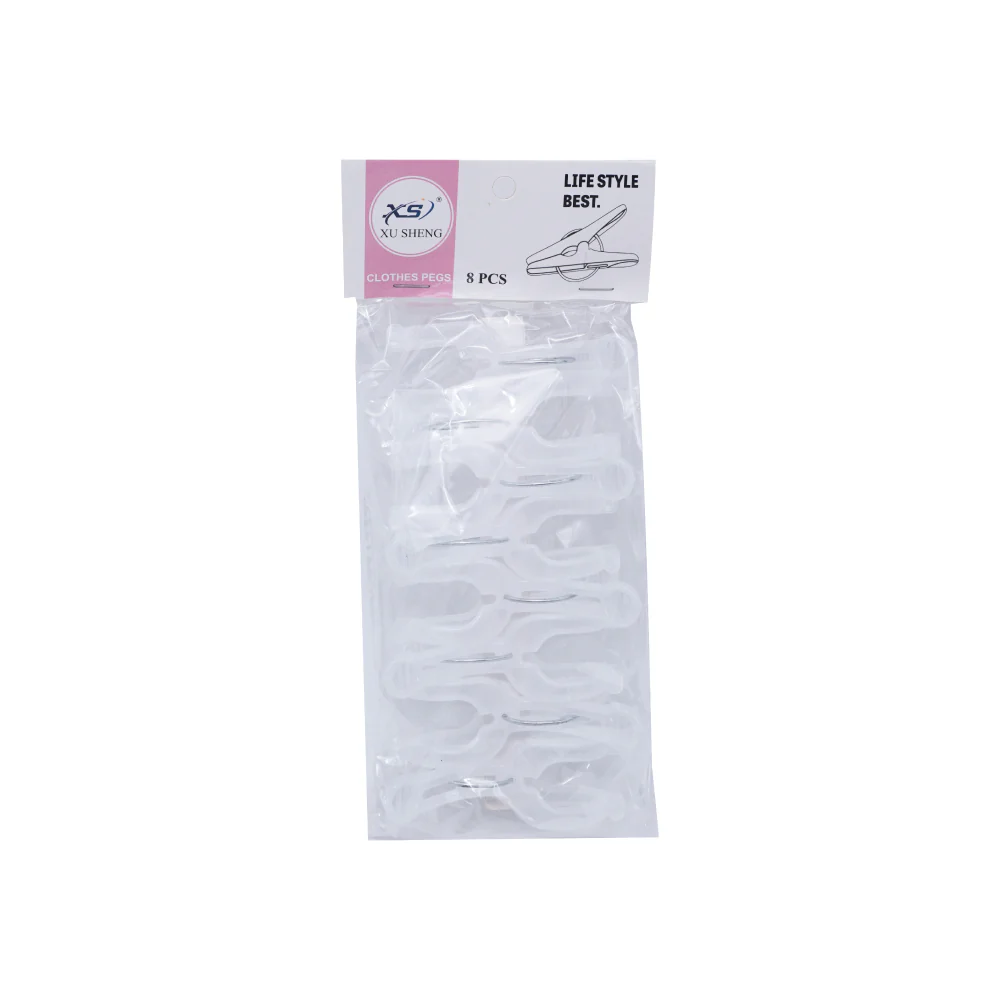 XS Clothes Peg - Translucent White (8pcs) - Image 4