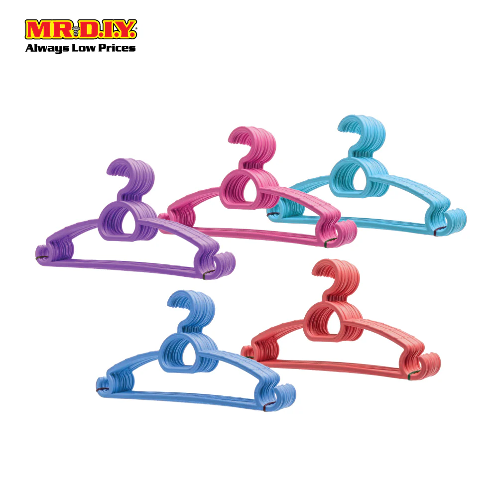 (MR.DIY) Kids Baby Plastic Cloth Anti-Slip Durable Hanger 27.5 X 13.5cm (12pcs) - Image 5