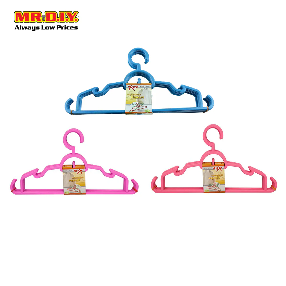 XTRA Slip-Resistant Plastic Clothes Hanger (36 x 17.5cm) (6pcs) - Image 2