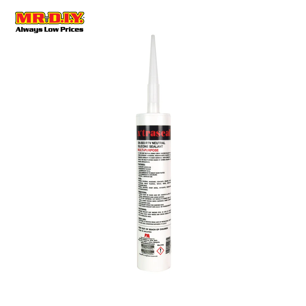 XTRASEAL RTV Neutral Silicone Sealant Multi-purpose SN-503 (300g) - Image 2