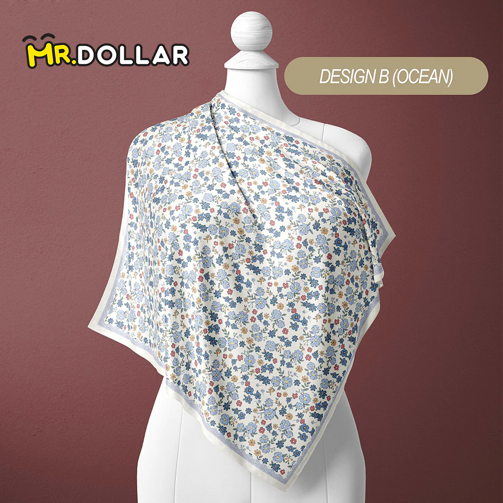 ZA ZOE ARISAH Printed Square Hijab ( Bidang 45 inch) - Image 14