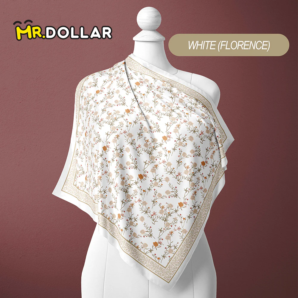 ZA ZOE ARISAH Printed Square Hijab ( Bidang 45 inch) - Image 15