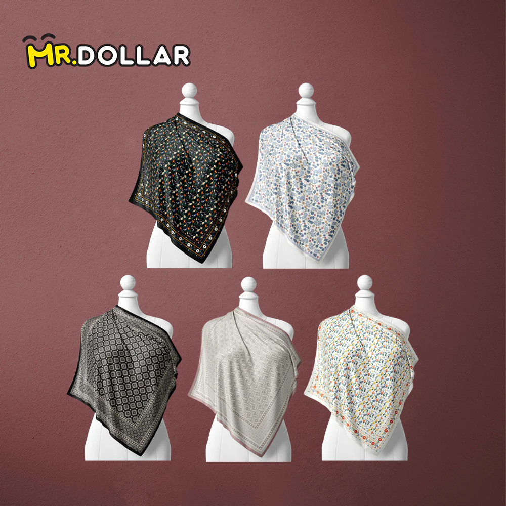 ZA ZOE ARISAH Printed Square Hijab ( Bidang 45 inch) - Image 3