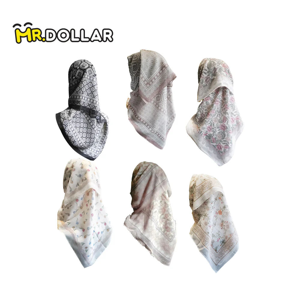 ZA ZOE ARISAH Printed Square Hijab ( Bidang 45 inch) - Image 4