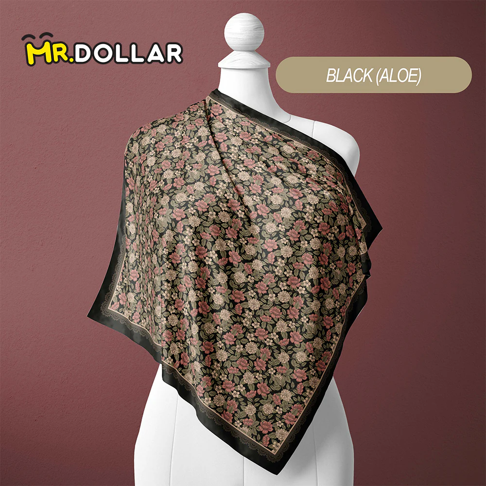 ZA ZOE ARISAH Printed Square Hijab ( Bidang 45 inch) - Image 5