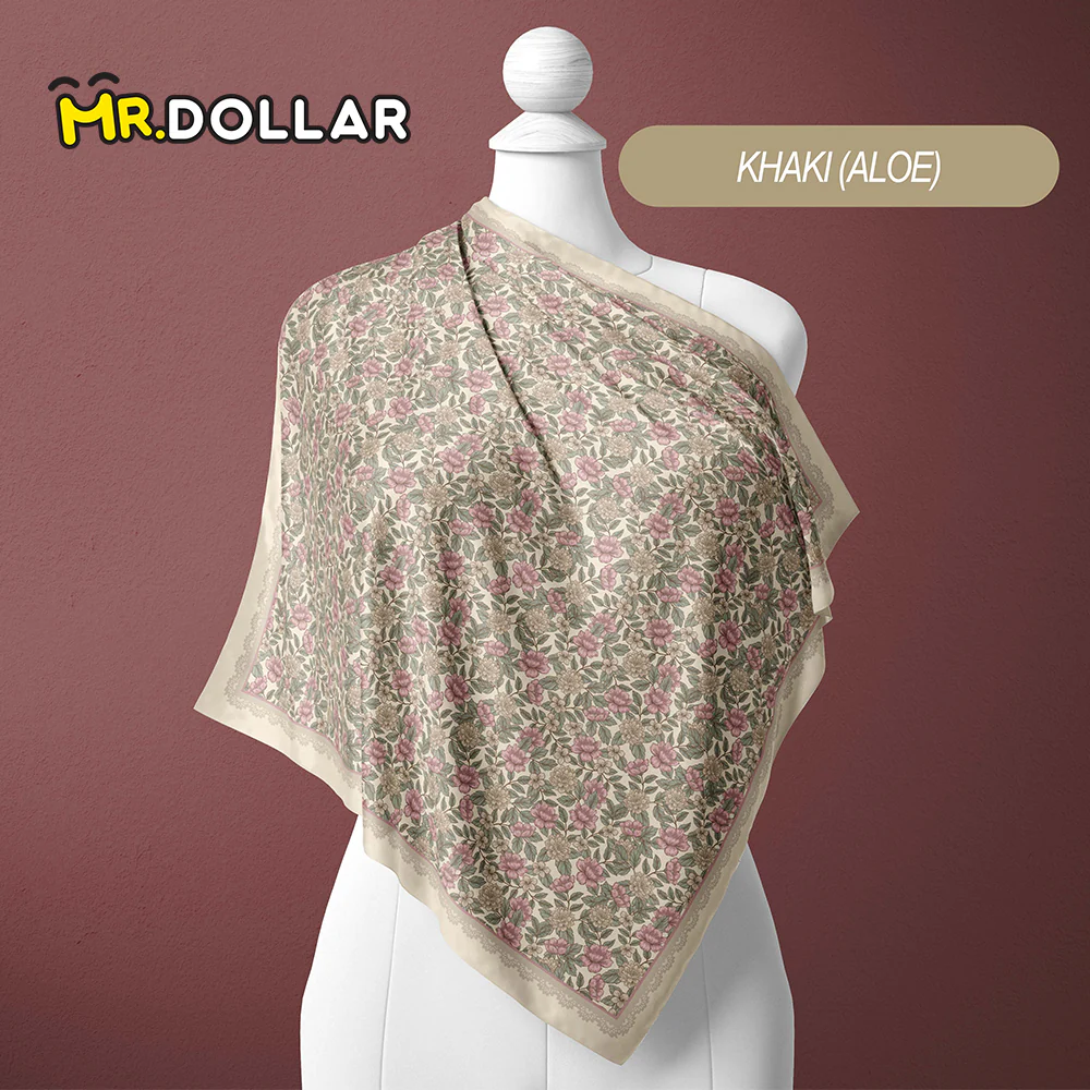 ZA ZOE ARISAH Printed Square Hijab ( Bidang 45 inch) - Image 6