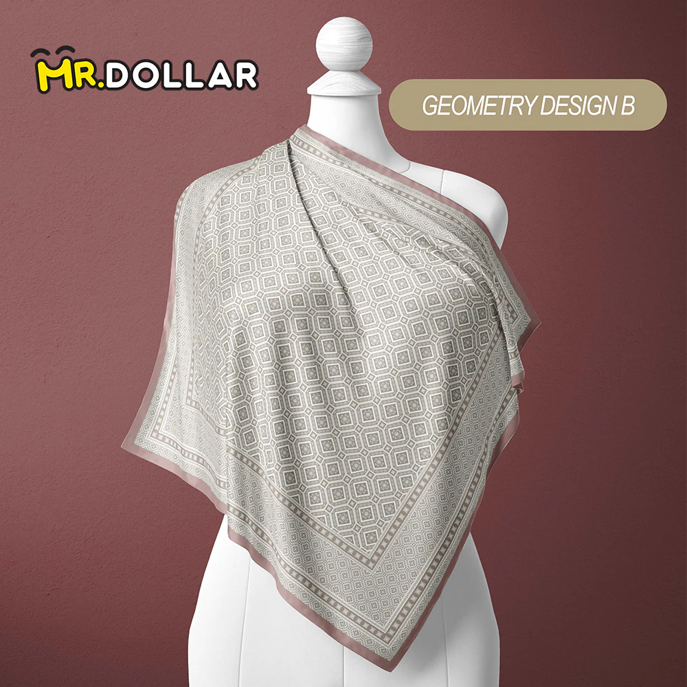 ZA ZOE ARISAH Printed Square Hijab ( Bidang 45 inch) - Image 7