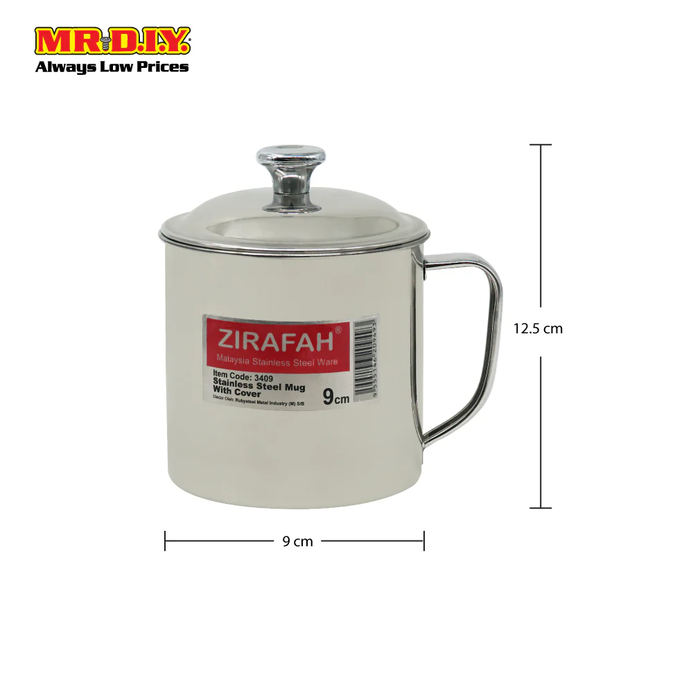 ZIRAFAH Stainless Steel Mug With Cover (9cm) - Image 4