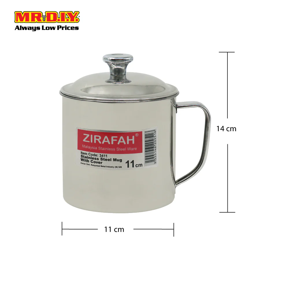 ZIRAFAH Stainless Steel Mug With Lid (11cm) - Image 3