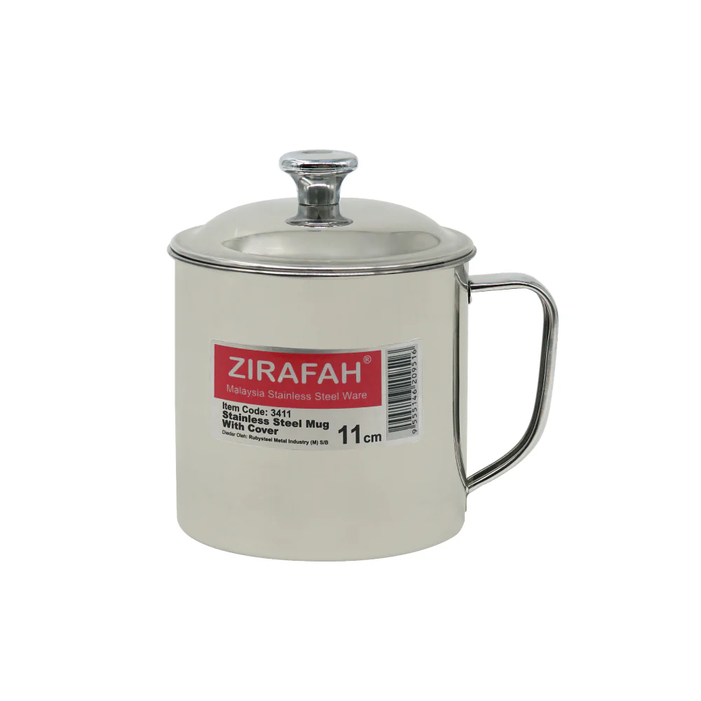 ZIRAFAH Stainless Steel Mug With Lid (11cm) - Image 5